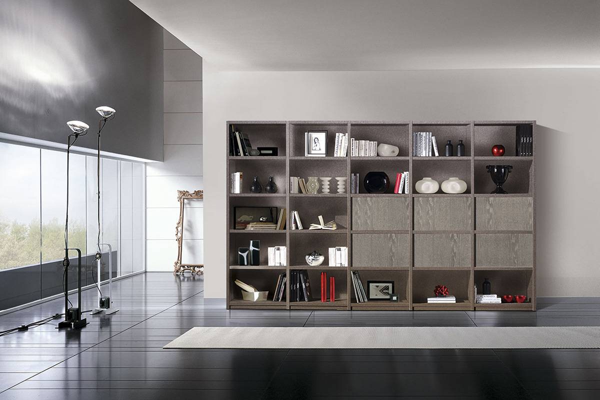 PACINI&CAPPELINI進(jìn)口客廳現(xiàn)代極簡輕奢書柜 藝術(shù)與功能的完美融合